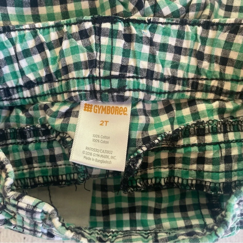 Gymboree Blue and Green Checked Shorts Size 2T